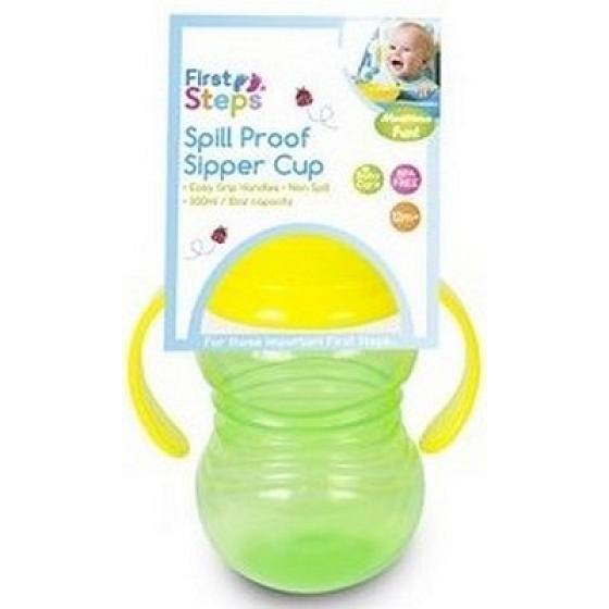 Erste Schritte Sipper Cup 12+ Flasche mit Saugnapf und zwei Griffen für Kinder grün 300 ml