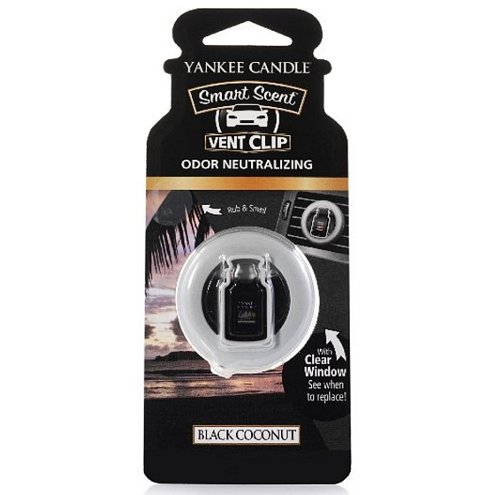 Yankee Candle Black Coconut - Eine nach schwarzer Kokosnuss duftende Klammer in die Belüftung