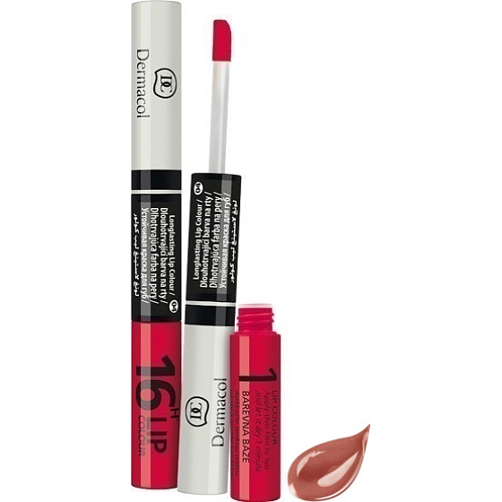 Dermacol 16H Lip Color lang anhaltende Lippenfarbe 24 3 ml und 4,1 ml