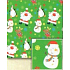 Nekupto Geschenkpapier 70 x 500 cm Weihnachten Hellgrün, Santa, Schneemann