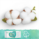 Pampers Pure Aqua Feuchttücher aus Bio-Baumwolle, alkoholfrei und parfümfrei für Kinder, 48 Stück
