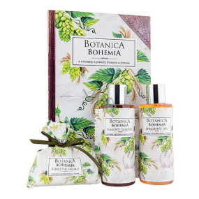 Bohemia Gifts Botanica Hopfen und Getreide Duschgel 200 ml + Shampoo 200 ml + Seife 100 g, Buchkosmetik-Set