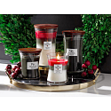 WoodWick Trilogy Wintergirlande - Wintergirlande Duftkerze mit Holzdocht und Deckel Glas Medium 275 g