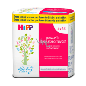 HiPP Babysanft Reinigung extra weiche Feuchttücher für Kinder 4 x 56 Stück