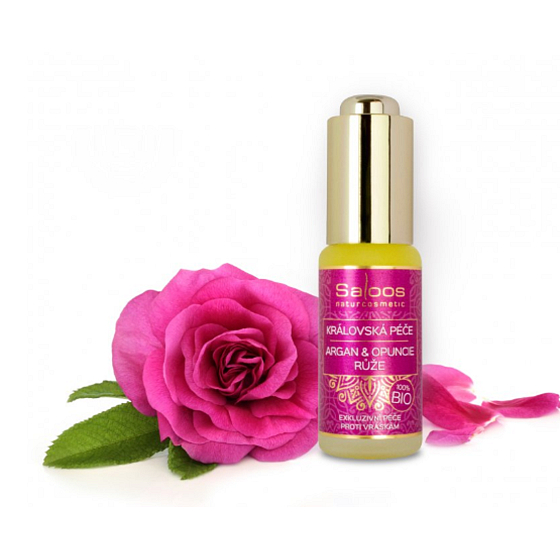 Saloos Royal Care Argan & Feigenkaktus & Rose 100% Bio Exklusive Anti-Falten-Pflege 20 ml
