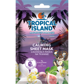 Marion Tropical Island Mauritius Paradise textile Anti-Falten-Gesichtsmaske 1 Stück