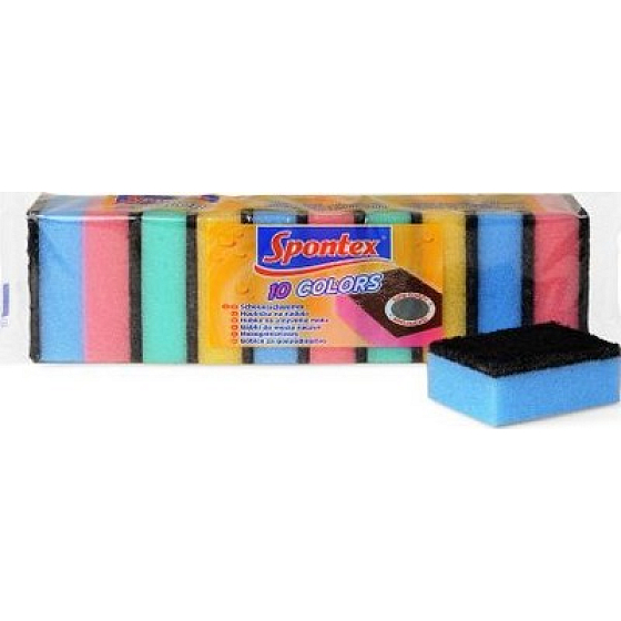 Spontex Color Schwämme für Geschirr mit einem Draht 10 Stück