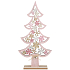 Hölzerner Baum mit Flocken rosa 20 x 39 cm