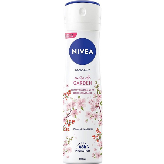 Nivea Miracle Garden Cherry Blossom & Red Berries 48h Antitranspirant Deodorant Spray für Frauen 150 ml
