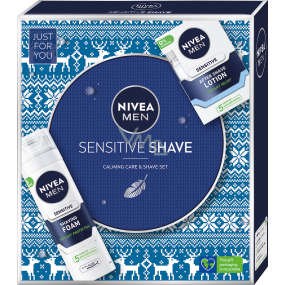 Nivea Men Sensitive Shave Rasierschaum 200 ml + Sensitive After Shave Balsam 100 ml, Kosmetikset für Männer