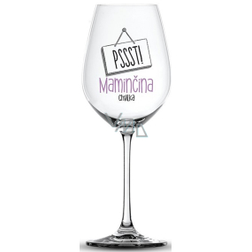 Nekupto Lustiges Weinglas bedruckt mit Pssst! Mom's Moment 440 ml