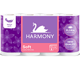 Harmony Soft Flora 3-lagiges Toilettenpapier, 8 Rollen, 17,5 m Rolle