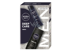 Nivea Men Deep Care Clean Duschgel 250 ml + Nivea Men Deep Darkwood Antitranspirant Spray 150 ml, Kosmetikset für Männer