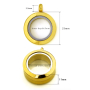 Medailon s otočným uzávěrem nerezový zlatá barva tloušťka 11 mm x 25 mm