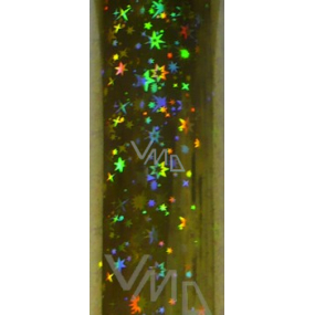Zöllner Geschenkpapier 70 x 150 cm Holographisches Gold mit Sternen