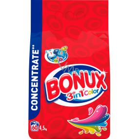 Bonux Color 3 in 1 Waschpulver für farbige Wäsche 60 Dosen von 4,5 kg