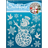 Schneemann Wandaufkleber mit Schneeeffekt 24 x 18 cm