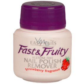 Easy Nails Fast & Fruity Nagellackentferner mit Schwamm Strawberry 50 ml