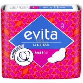 Evita Ultra Softiplait Damenbinden mit Flügeln 9 Stück