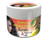 Bione Cosmetics Keratin & Arganöl Creme Haarmaske für alle Haartypen 260 ml