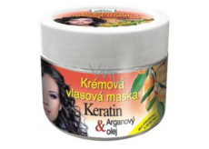 Bione Cosmetics Keratin & Arganöl Creme Haarmaske für alle Haartypen 260 ml