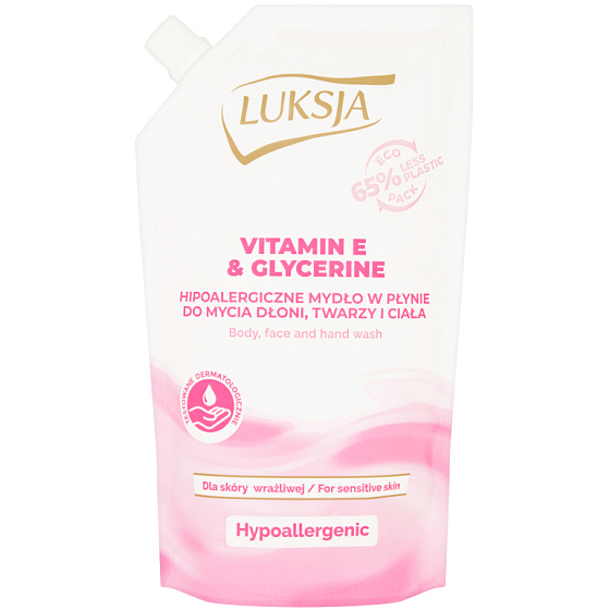 Luksja Hypo Allergenic Vitamin E & Glycerin Flüssigseife nachfüllen 400 ml
