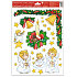 Fensterfolie ohne Kleber traditionelle Motive Engel 2. Kranz mit Kerze 37 x 26 cm