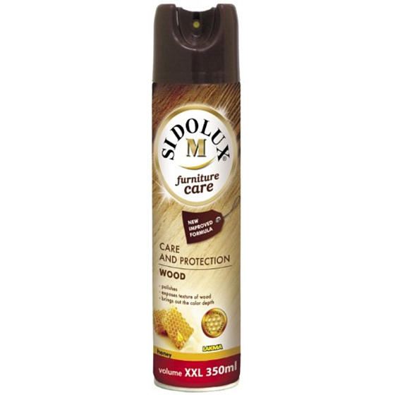 Sidolux M für Möbel Honigspray für Möbel gegen Staub mit einem Duft von 350 ml