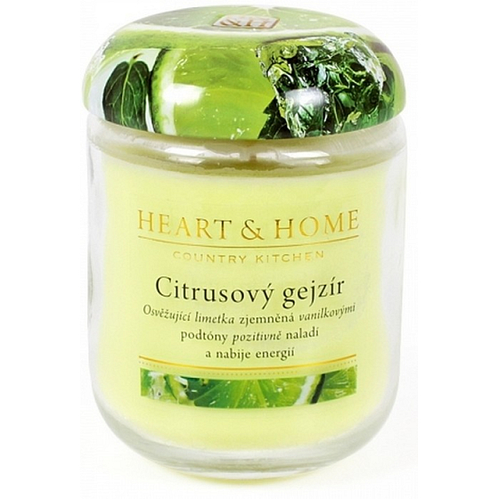 Heart & Home Citrus Geyser Soja Duftkerze große Verbrennungen für bis zu 70 Stunden 310 g