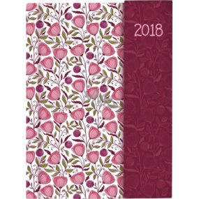 Albi Tagebuch 2018 mit Magnet Romantische Blumen 13 cm × 18 cm × 1 cm