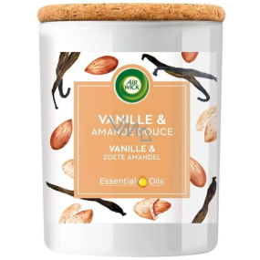 Air Wick Ätherische Öle Vanilleschote & Süßmandel - Duftkerzenglas mit Vanille und süßen Mandeln 185 g