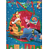 Ditipo Geschenk Papiertüte 26 x 13,5 x 32 cm Disney Winnie the Pooh als Weihnachtsmann auf einem Schlitten