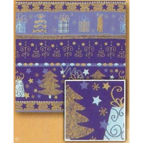 Nekupto Geschenkpapier 70 x 200 cm Weihnachtsblau