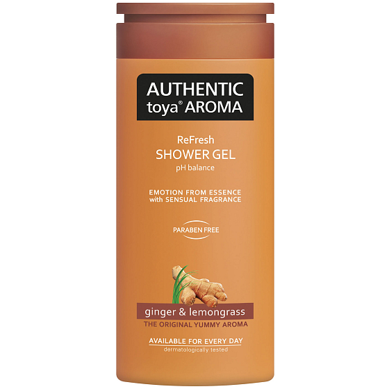 Authentisches Toya Aroma Ginger & Lemongrass aromatisches Duschgel 400 ml