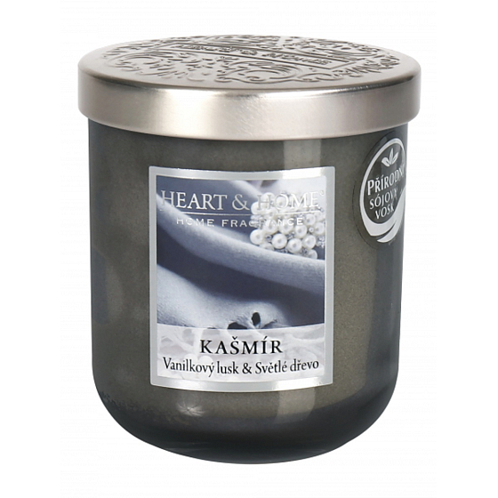 Heart & Home Cashmere Soy Duftkerze Medium brennt bis zu 30 Stunden 110 g