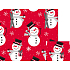 Nekupto Geschenkpapier 70 x 200 cm Weihnachtsrot, Schneemann