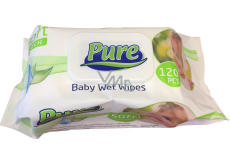 Pure Baby Feuchttücher für Kinder mit Clip, 120 St.