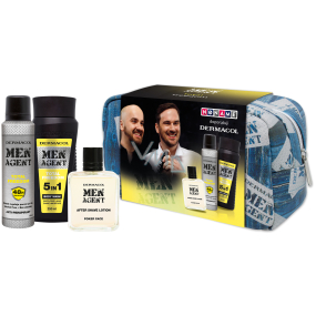 Dermacol Men Total Freedom Duschgel für Männer 250 ml + Deodorant Antitranspirant Spray 150 ml + Aftershave 100 ml + Etui, Kosmetikset