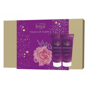 Fenjal Miss Touch of Purple Duschgel für Frauen 200 ml + Körperlotion 200 ml + Waschschwamm, Kosmetikset