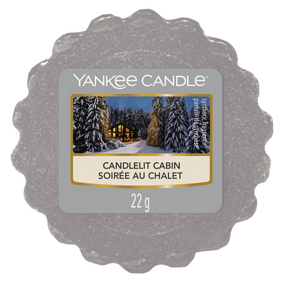Yankee Candle Candlelit Cabin - Cottage bestrahlt mit einem Kerzen-Duftwachs für Aromalampe 22 g