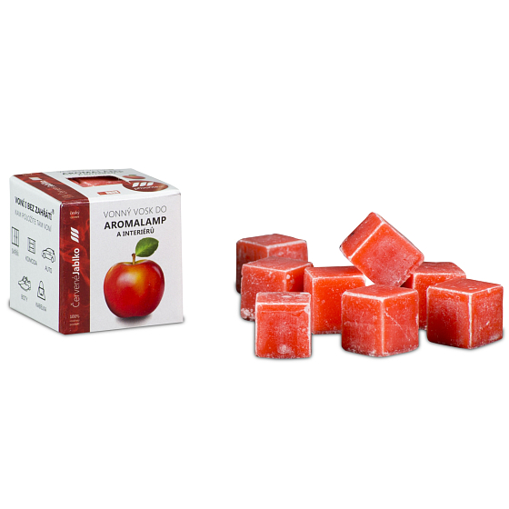 Kozák Roter Apfel natürlicher Duftwachs für Aromalampen und Innenräume 8 Würfel 30 g