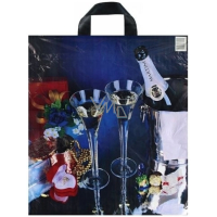 Press Plastiktasche 44 x 50 cm Champagner 1 Stück