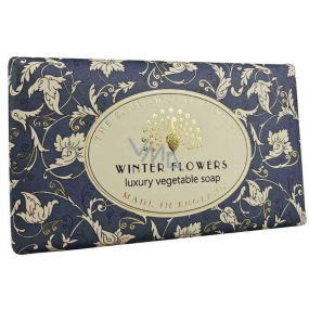 Englische Seife Vintage Winter Flowers natürliche parfümierte Toilettenseife mit Sheabutter 190 g