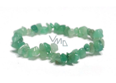 Avanturin grünes Armband elastisch gehackter Naturstein 19 cm, Glücksstein