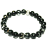 Perle schwarzes elastisches Kunststoffarmband, Kugel 8 mm / 16 - 17 cm, Symbol der Weiblichkeit