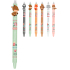 Colorino Gummierter Stift Kleine Füchse grün, blaue Mine 0,5 mm