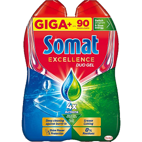 Somat Excellence Duo Gel für Geschirrspüler, 1620 ml, 90 Portionen Somat Excellence Duo Gel für Geschirrspüler, 1620 ml, 90 Portionen