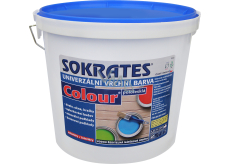 Sokrates Colour pololesk univerzální vrchní barva na dřevo a kov, 0100 bílá, 5 kg