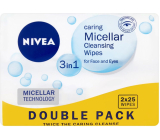 Nivea Micellar Wipes Aqua Rose odličovací ubrousky, 25 ks