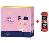 LA RIVE HER CHOICE Parfümwasser 100 ml + Deodorantspray 150 ml, Geschenkset für Frauen + Duschgel La Rive 2in1 Minie 250 ml ZUSÄTZLICH